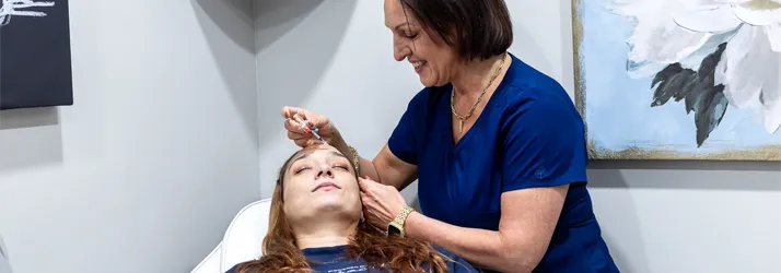 Urgent Care Bellevue TN Heather Karnes Botox On Patient